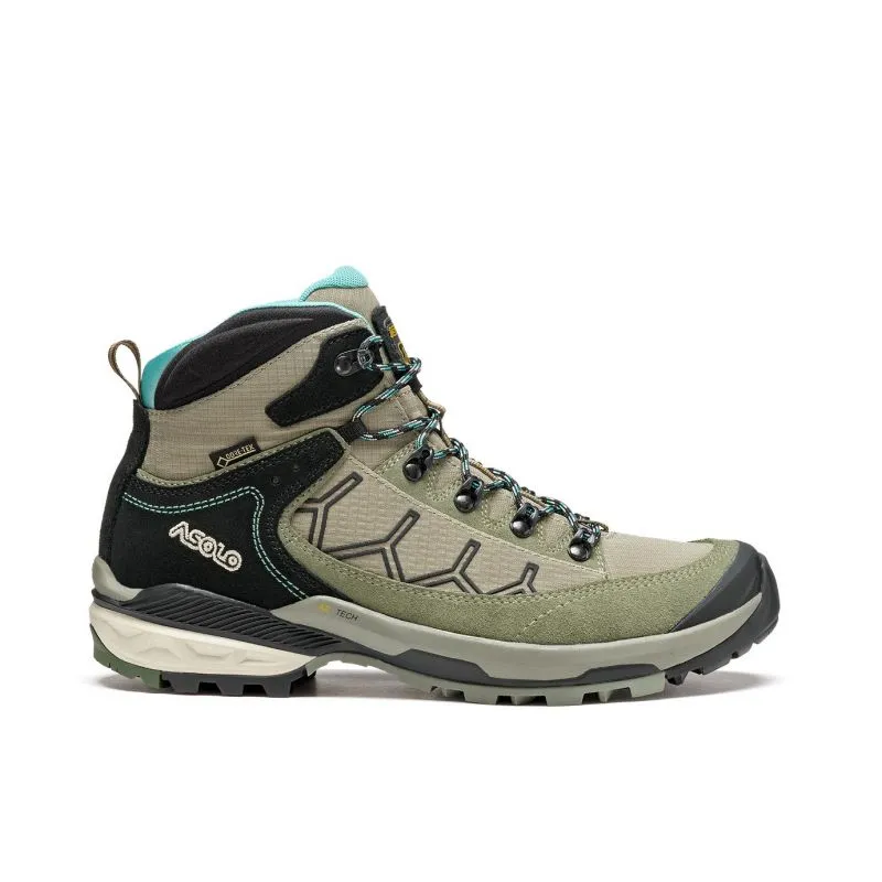 Botas de montaña Asolo Falcon Evo GV ML (DRY WEEDS/AQUA GREEN) Mujer