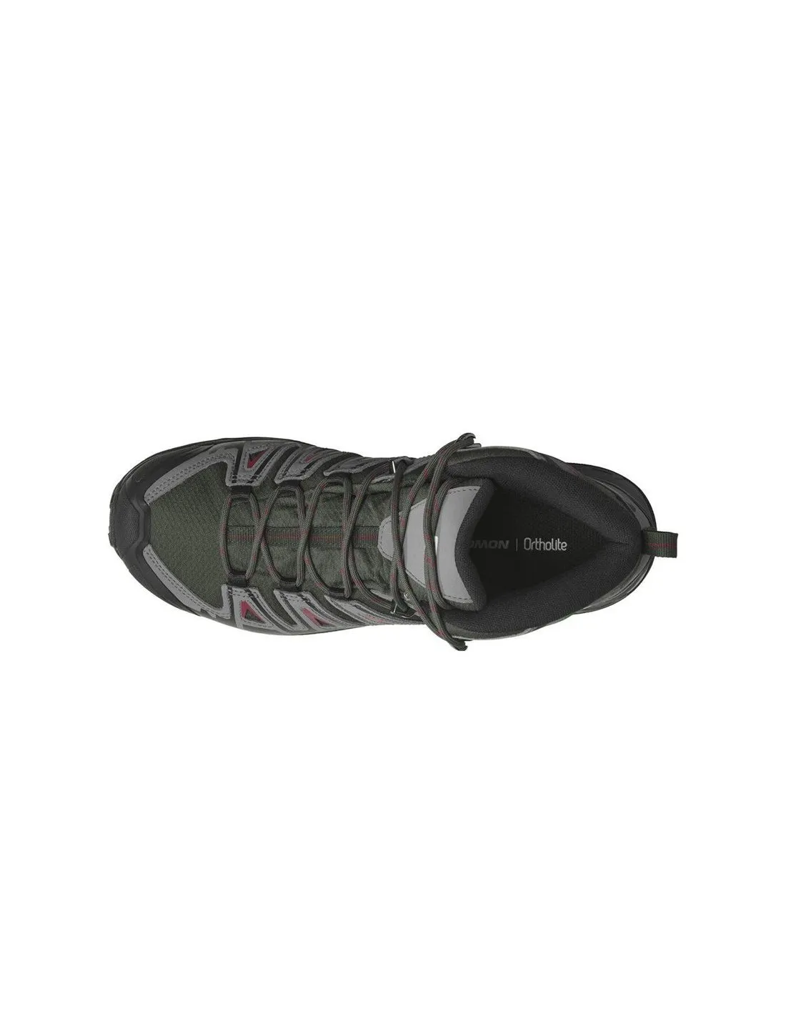 BOTAS DE MONTAñA SALOMON X ULTRA PIONEER MID GORETEX VERDE/GRIS/ROJO HOMBRE