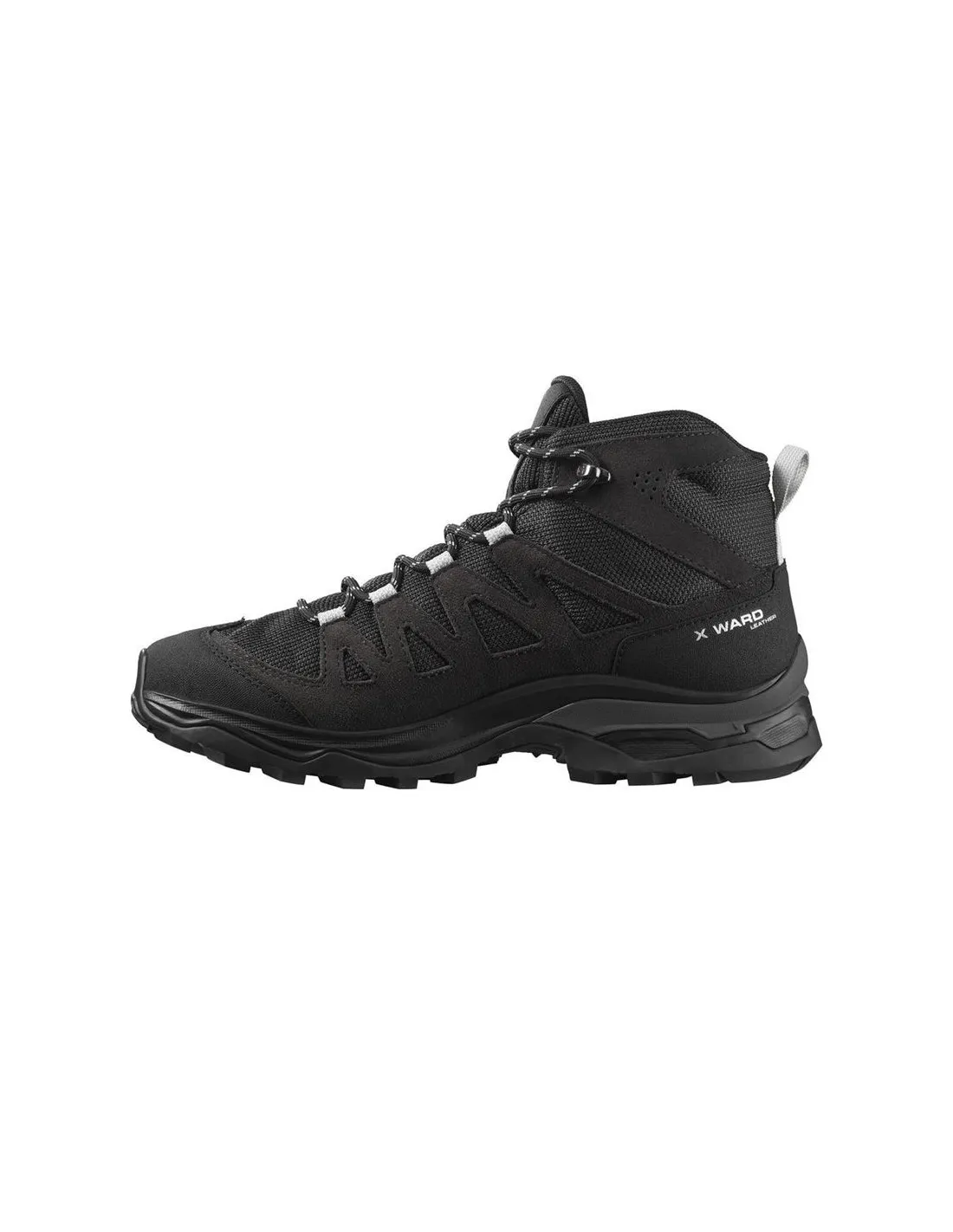 BOTAS DE MONTAñA SALOMON X WARD LEATHER MID GORETEX NEGRO MUJER
