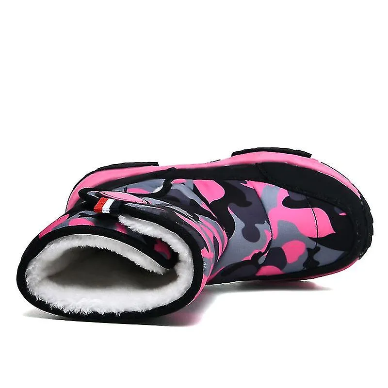 Botas de nieve de invierno para niños Botines cálidos Antideslizantes Niños Niñas Zapatos de invierno 118