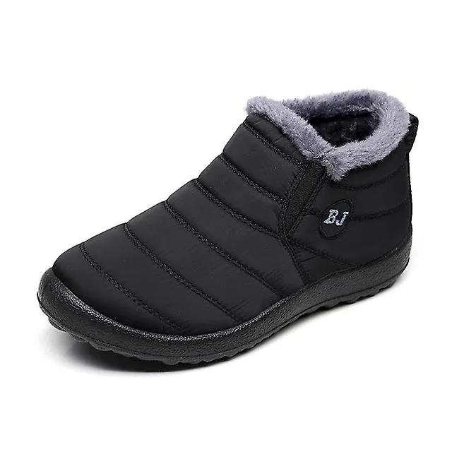 Botas de nieve para hombres Botines Botas de invierno Botas de invierno Parejas unisex Nuevo color sólido Felpa interior Fondo a