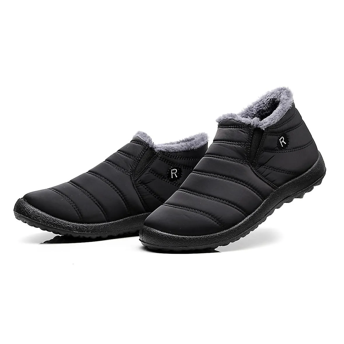 Botas de nieve para hombres Botines Botas de invierno Botas de invierno Parejas unisex Nuevo color sólido Felpa interior Fondo a