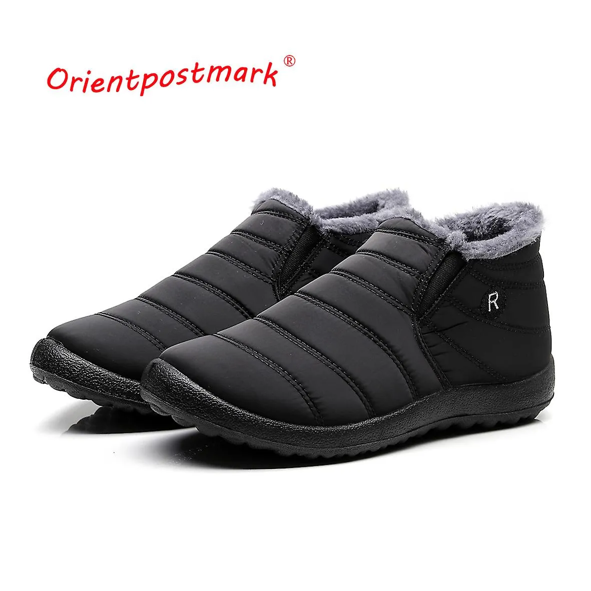 Botas de nieve para hombres Botines Botas de invierno Botas de invierno Parejas unisex Nuevo color sólido Felpa interior Fondo a