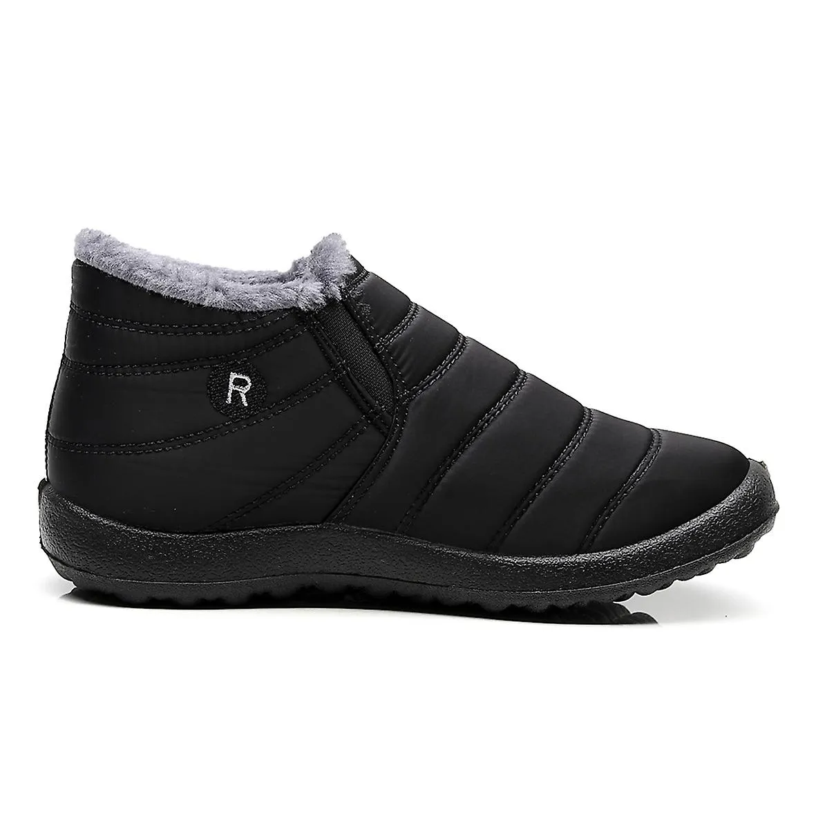 Botas de nieve para hombres Botines Botas de invierno Botas de invierno Parejas unisex Nuevo color sólido Felpa interior Fondo a