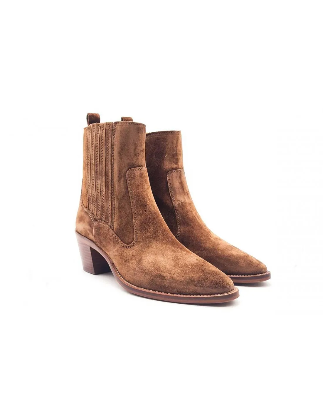 BOTINES CAMPEROS TACON MUJER ALPE 2581 CUERO