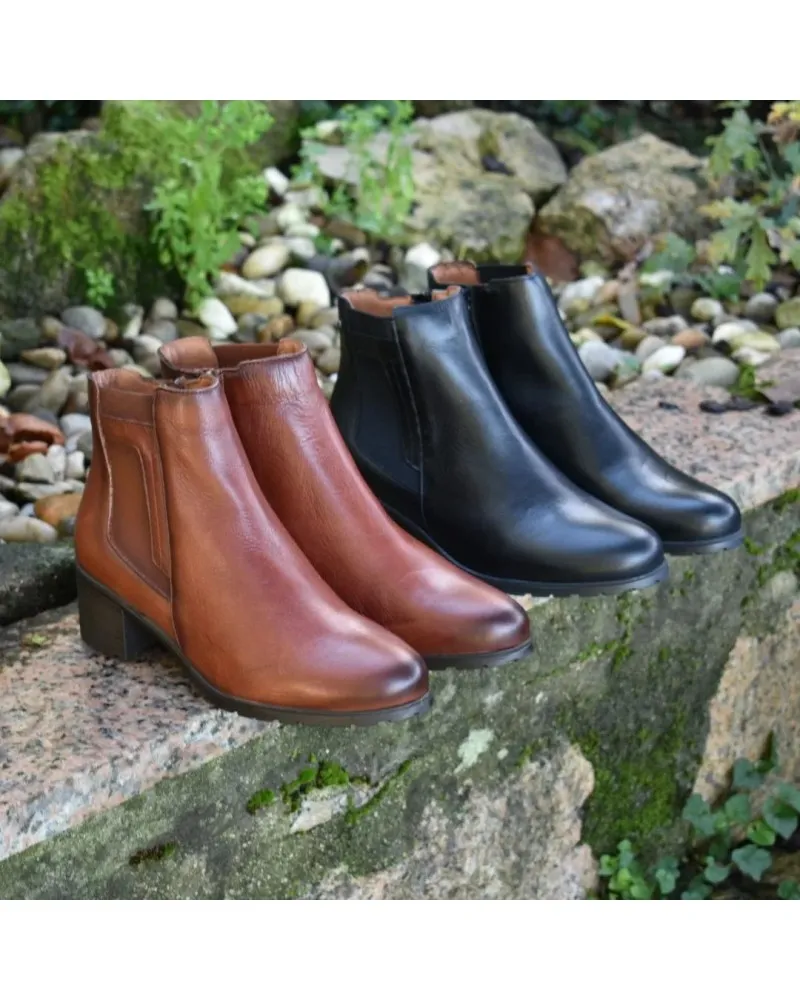 Botines de piel CONFORT GIORDA 33885 cuero