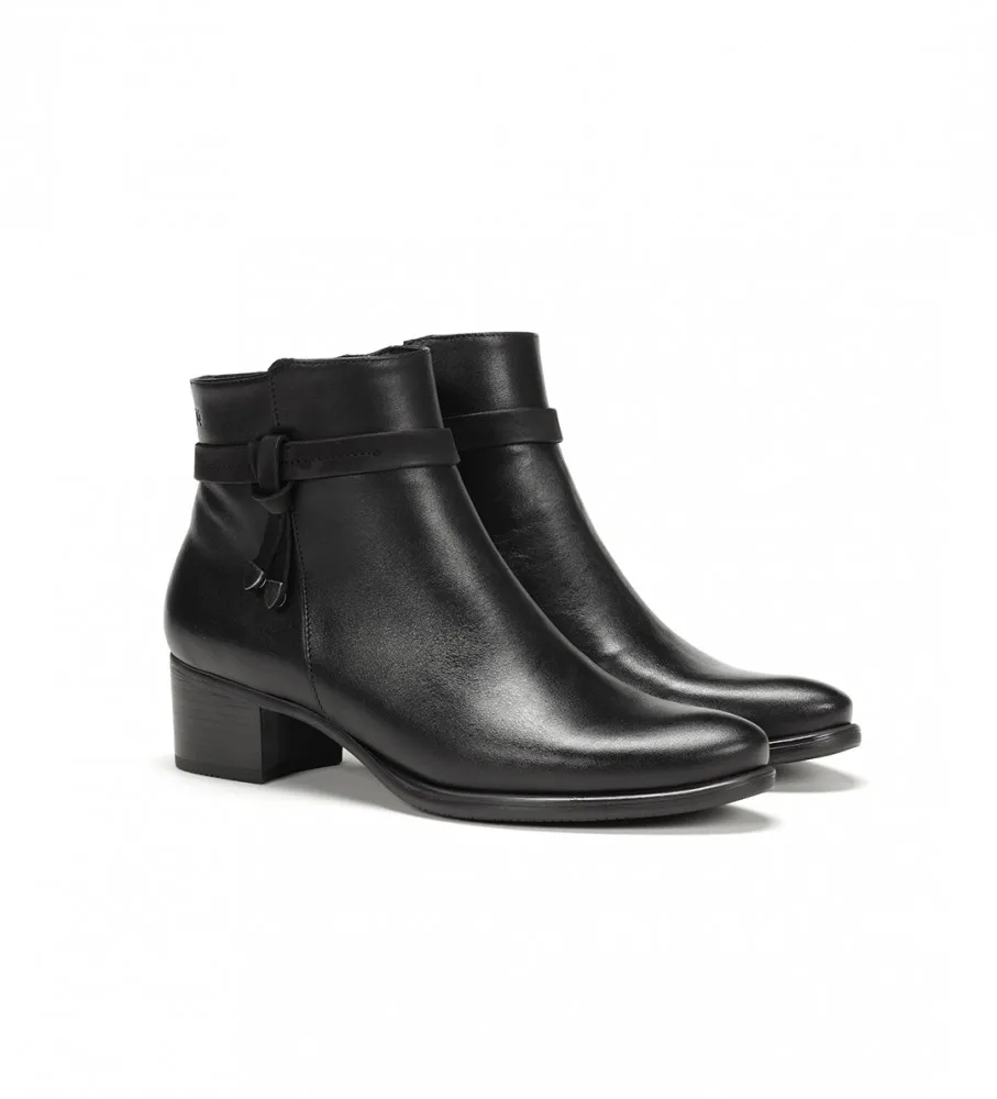 Botines de piel D8889 negro
