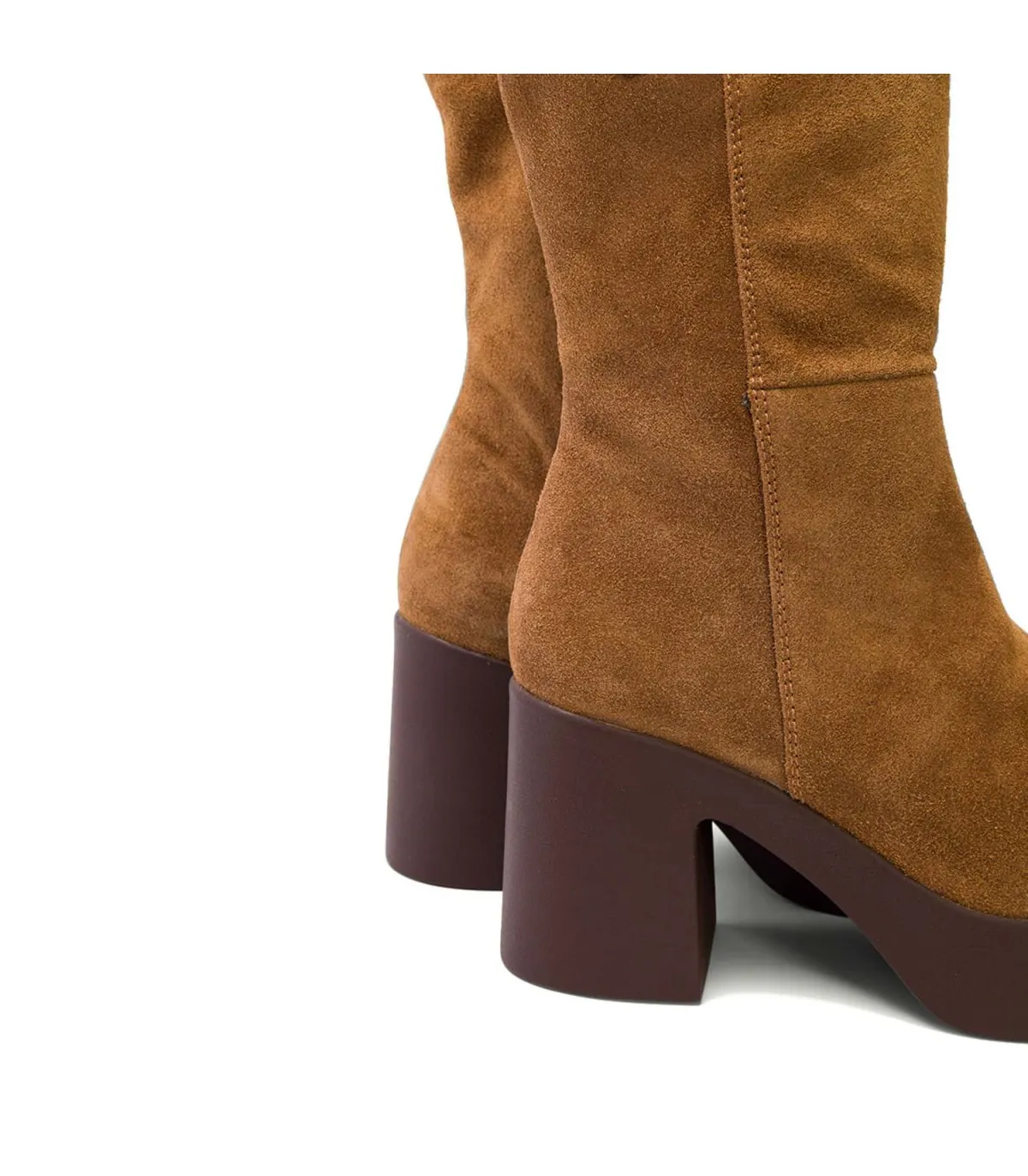 BOTINES DE TACÓN CUERO CON CREMALLERA LISA