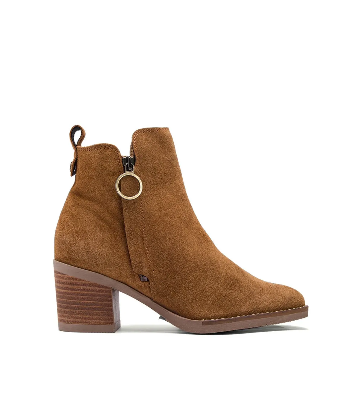 BOTINES DE TACÓN CUERO CON CREMALLERA NERY