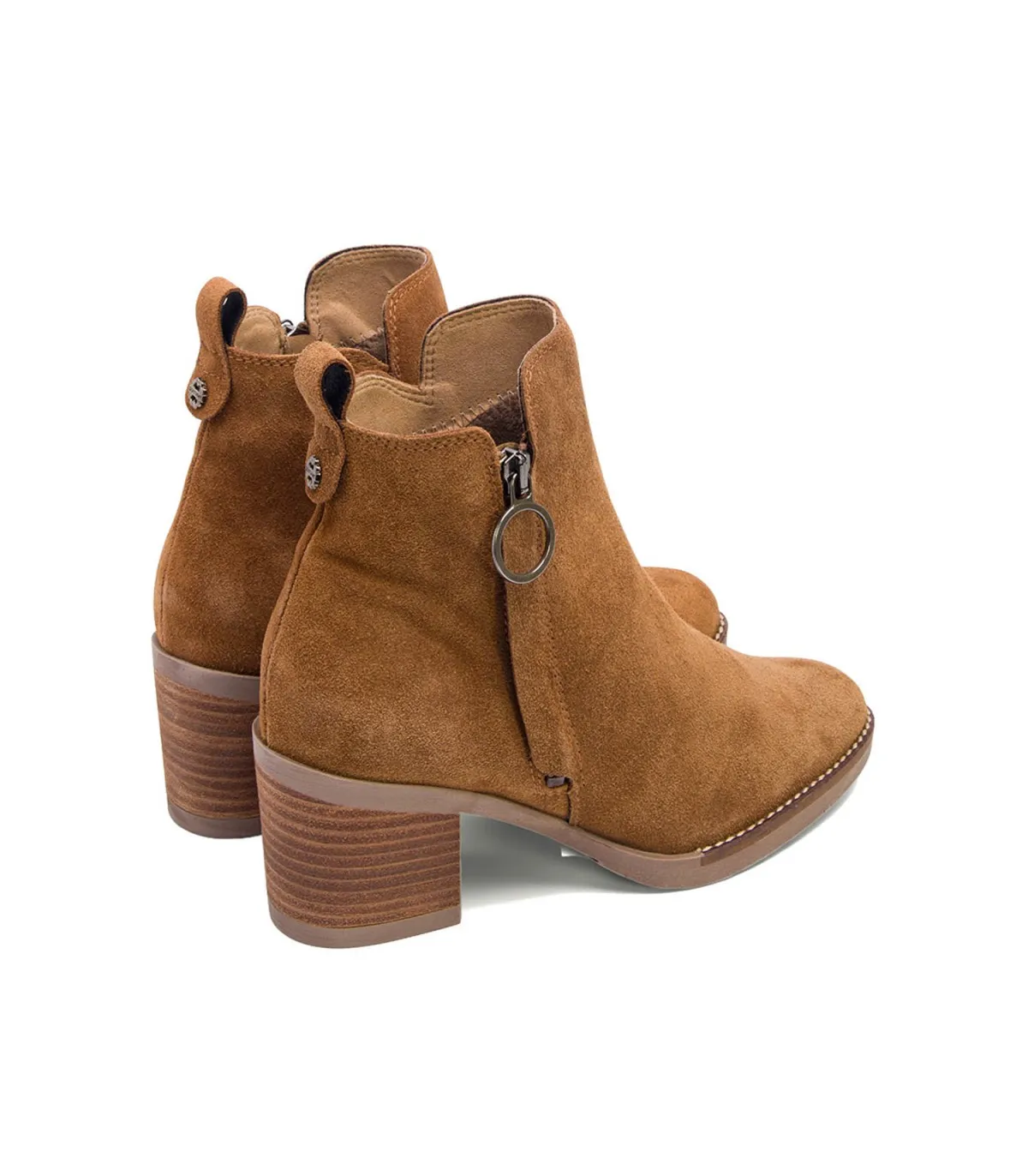 BOTINES DE TACÓN CUERO CON CREMALLERA NERY