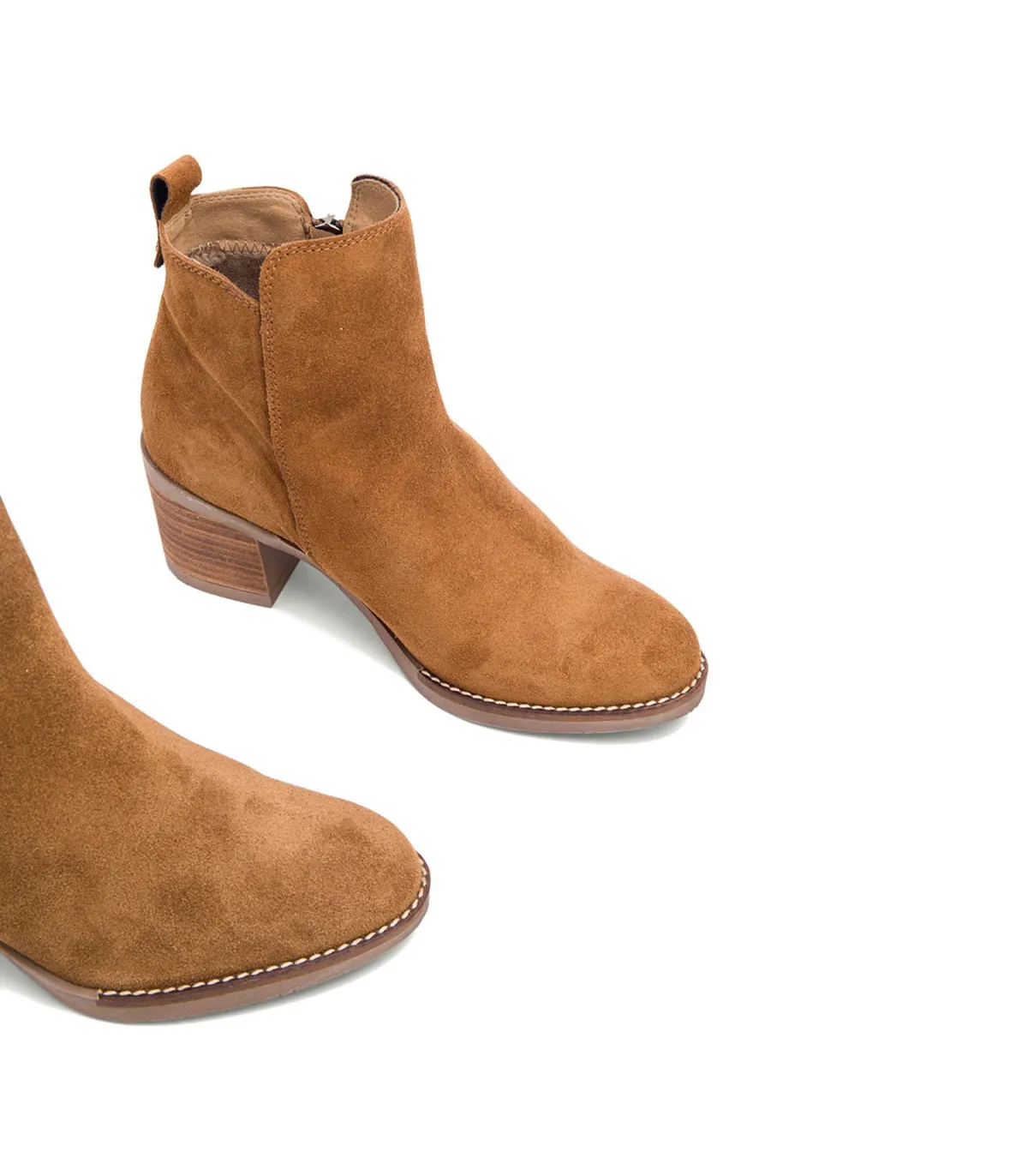 BOTINES DE TACÓN CUERO CON CREMALLERA NERY
