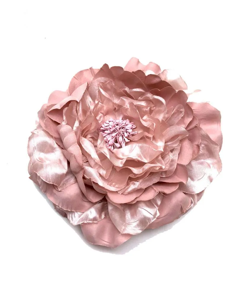 BROCHES ROSAS DE FLORES GRANDES DE TELA PARA BODAS