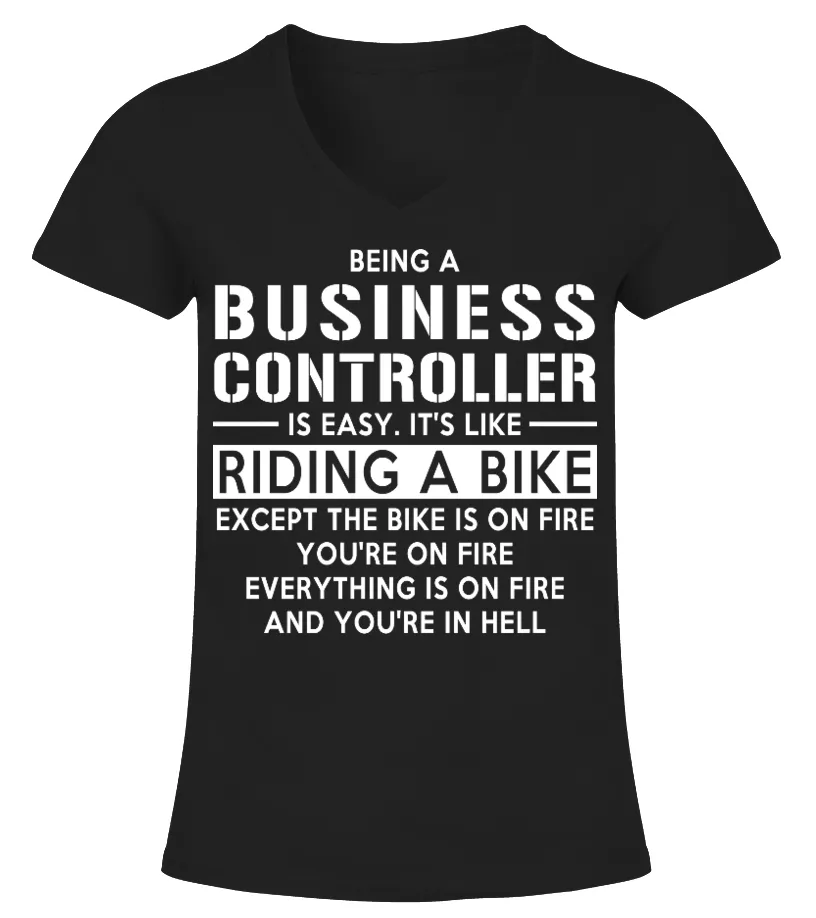 BUSINESS CONTROLLER  LIMITED EDITION CAMISETA CUELLO PICO MUJER