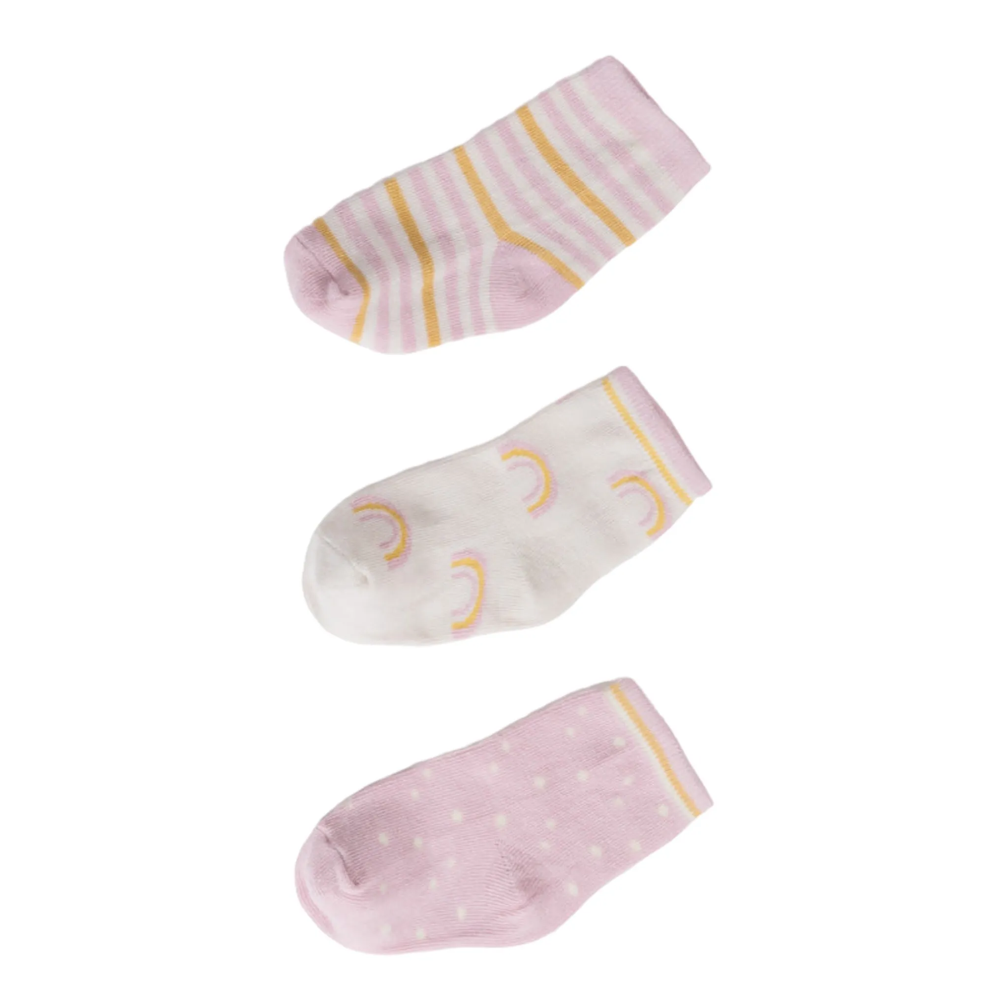 Calcetines 3 pares rosas para bebé niña Losan