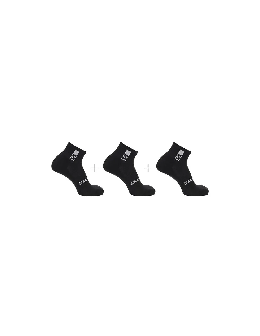 CALCETINES DE FITNESS SALOMON 3PACK NEGRO