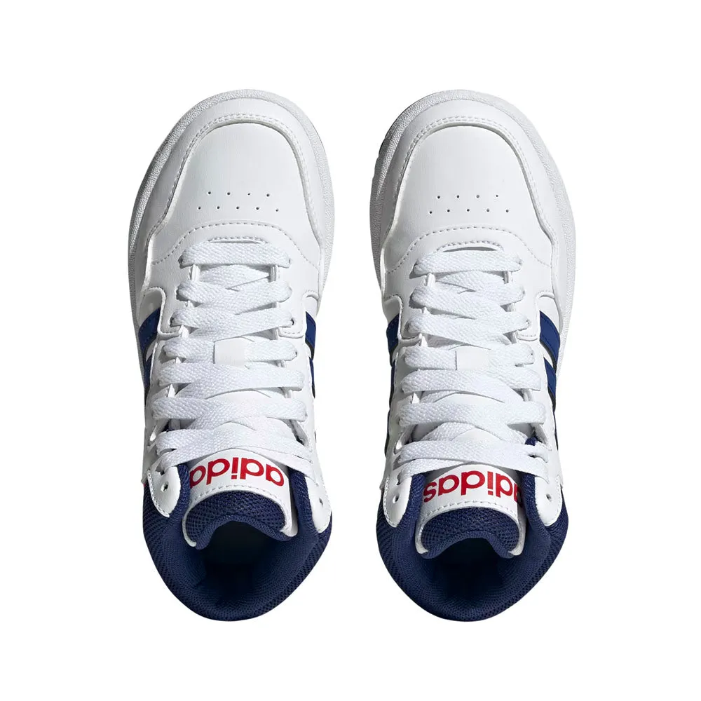 Calzado Adidas Hombre Hoops Mid 3.0 K Gz9647 Blanco Azul
