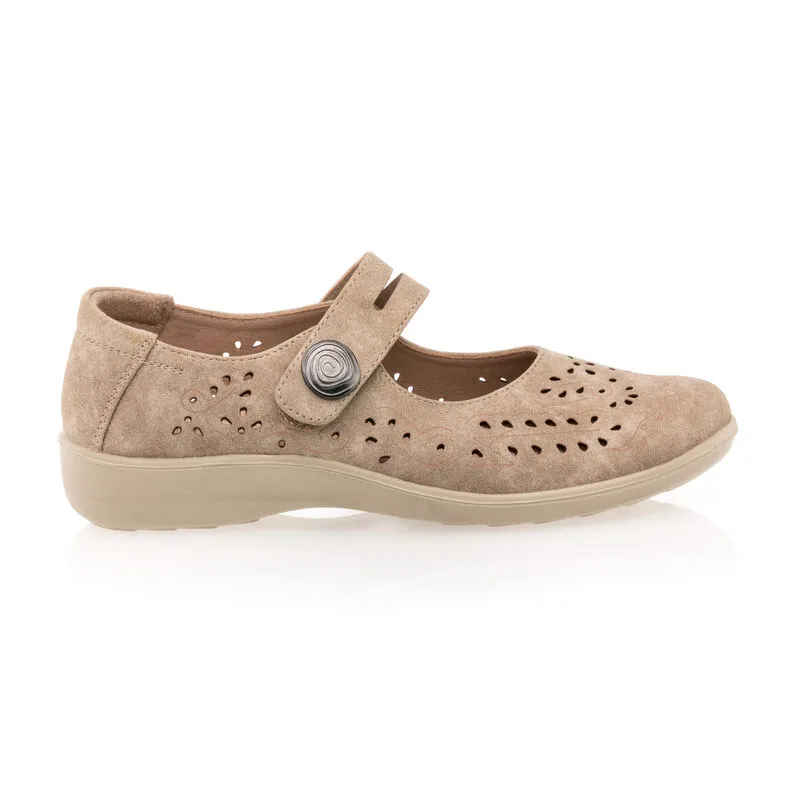 Calzado confortable mujer beige