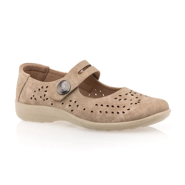 Calzado confortable mujer beige
