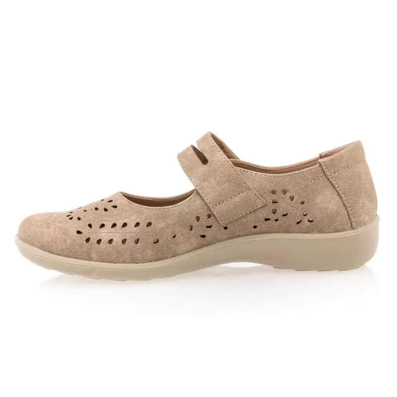 Calzado confortable mujer beige