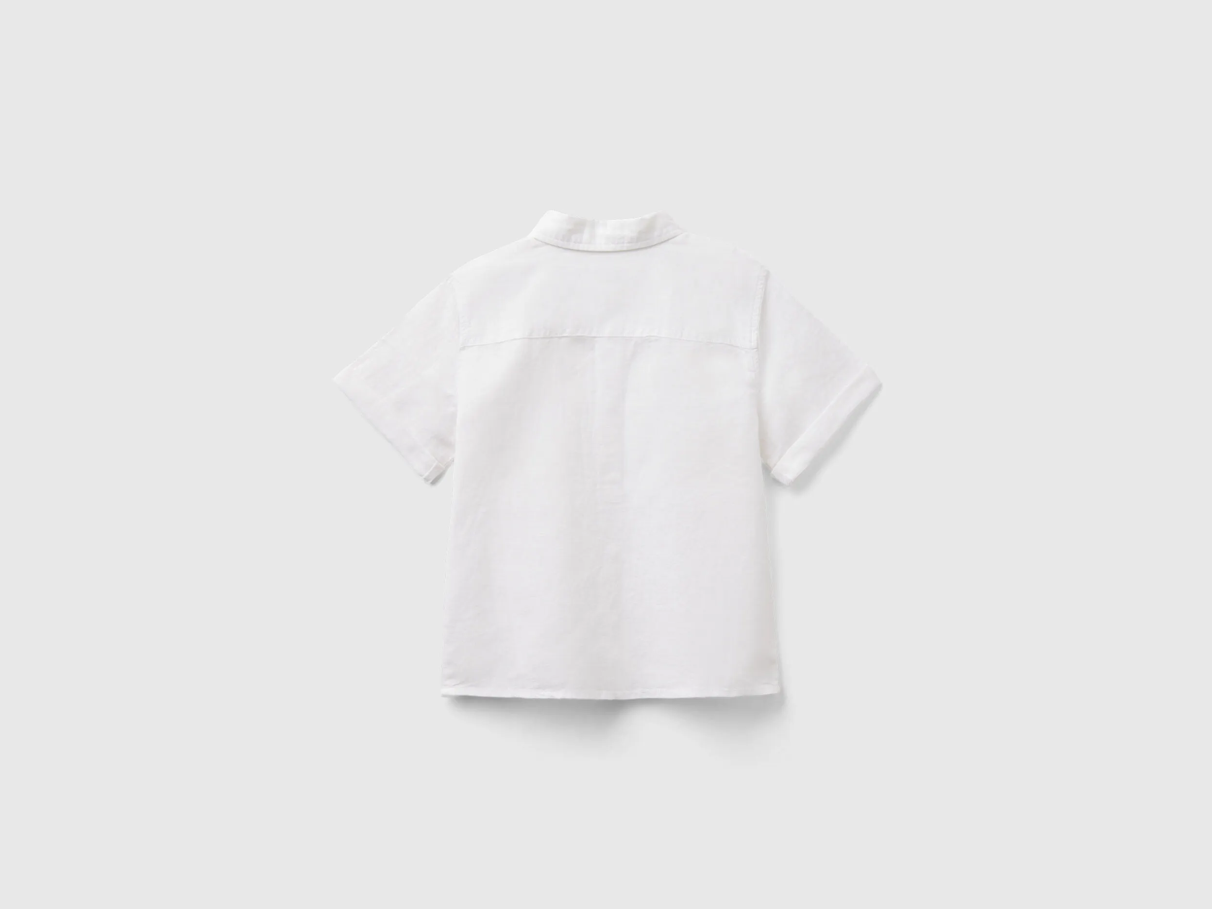 Camisa de manga corta de lino mixto