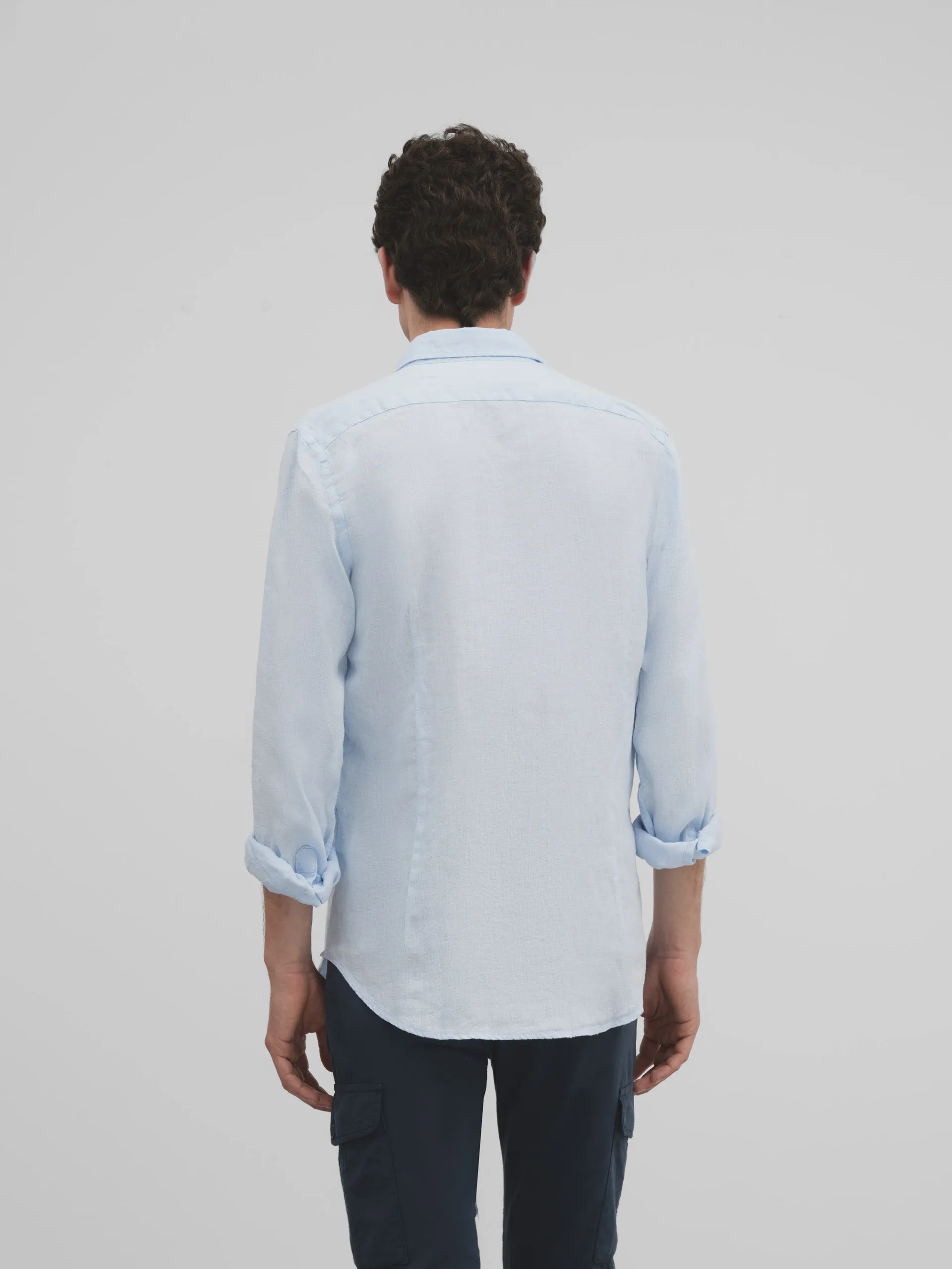 Camisa sport ligera celeste