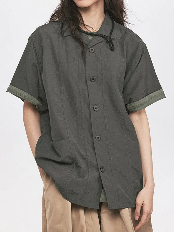 Camisas de manga corta casuales sueltas retro