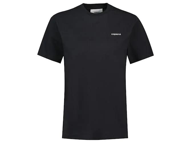CAMISETA BOXY CON LOGO  COPERNI  ALGODóN  NEGRO 