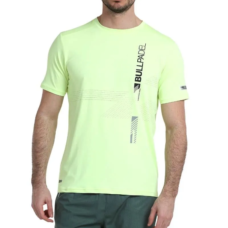 Camiseta Bullpadel Adive Amarillo Azufre Fluor | Bullpadel