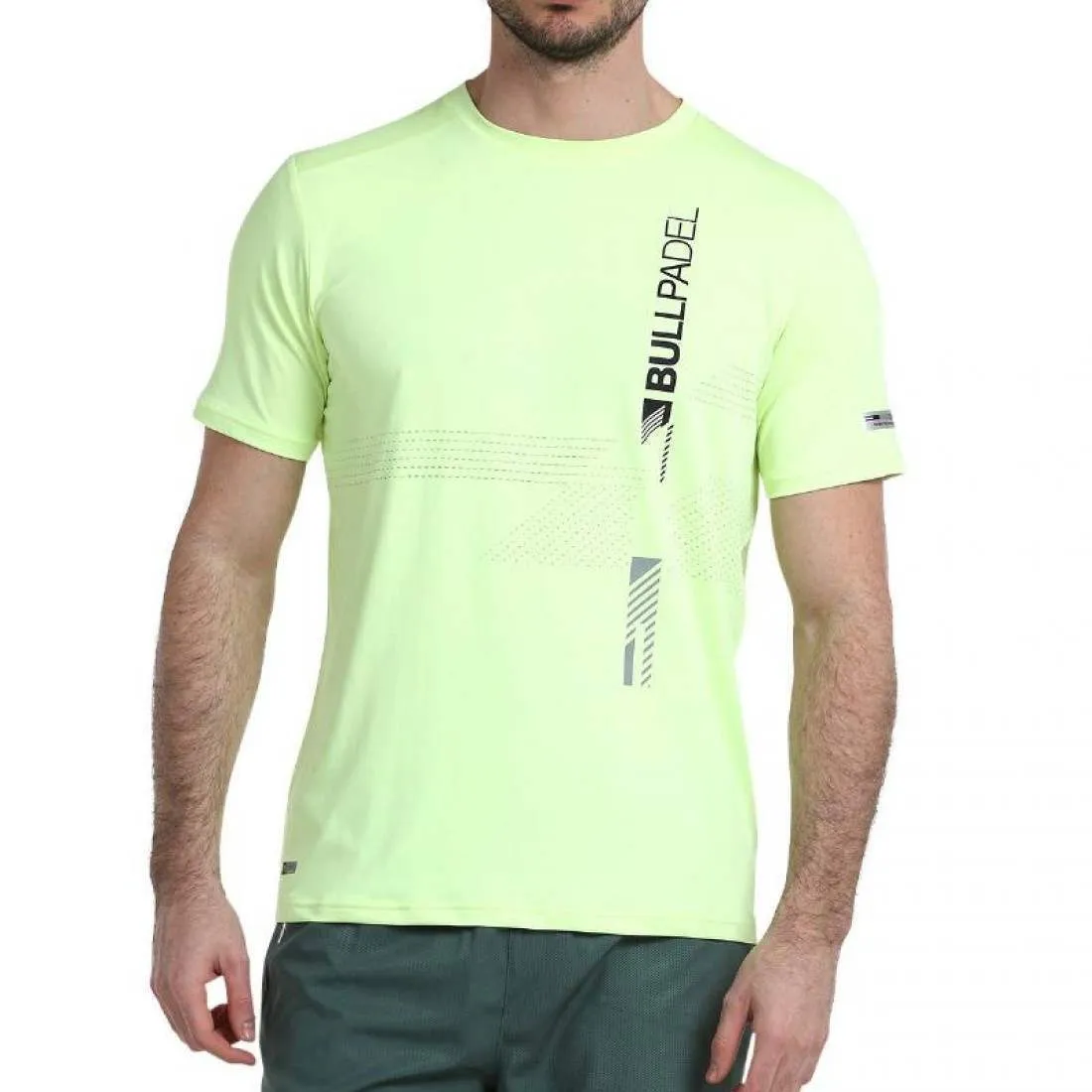 Camiseta Bullpadel Adive Amarillo Azufre Fluor | Bullpadel
