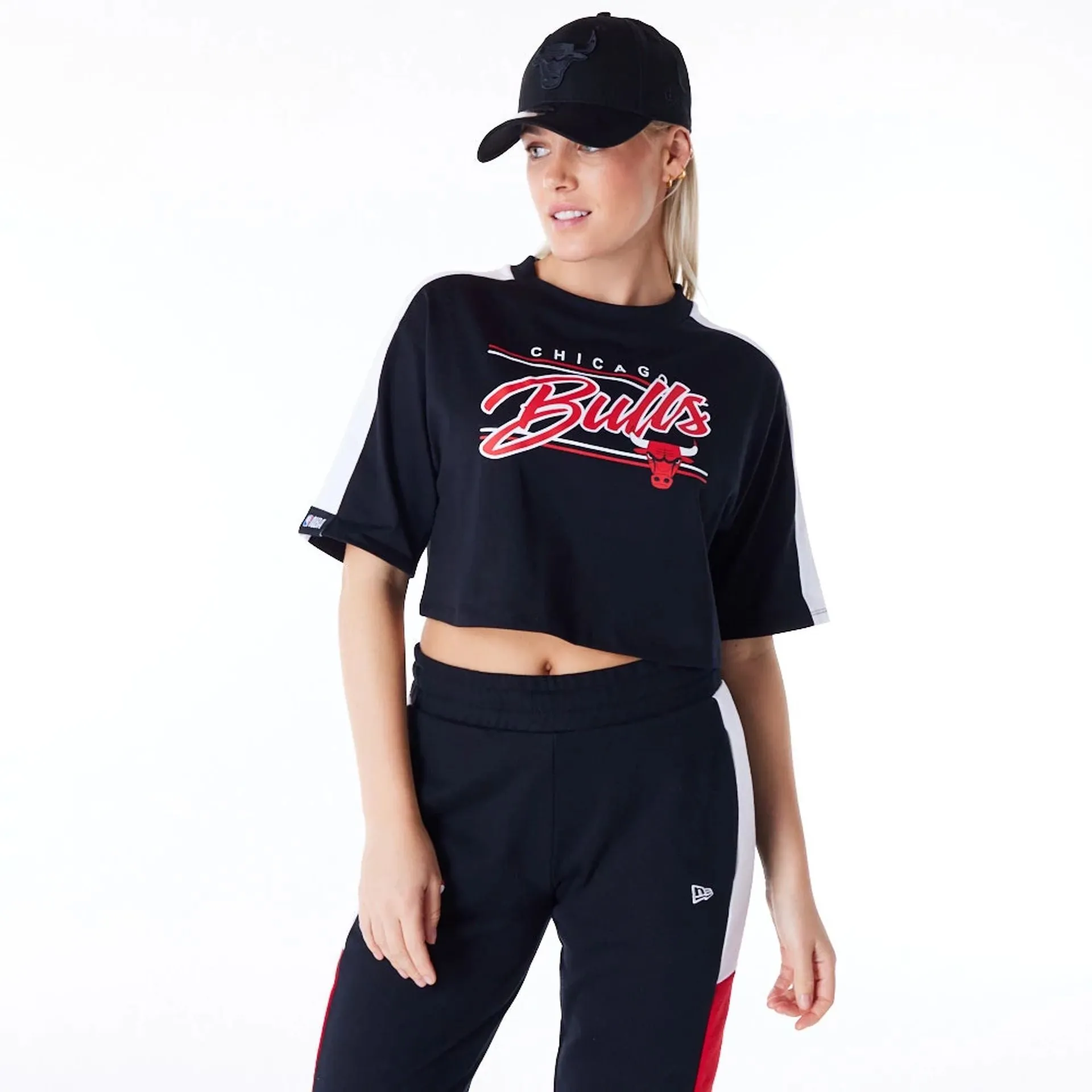 Camiseta crop Chicago Bulls NBA Colour Block Mujer