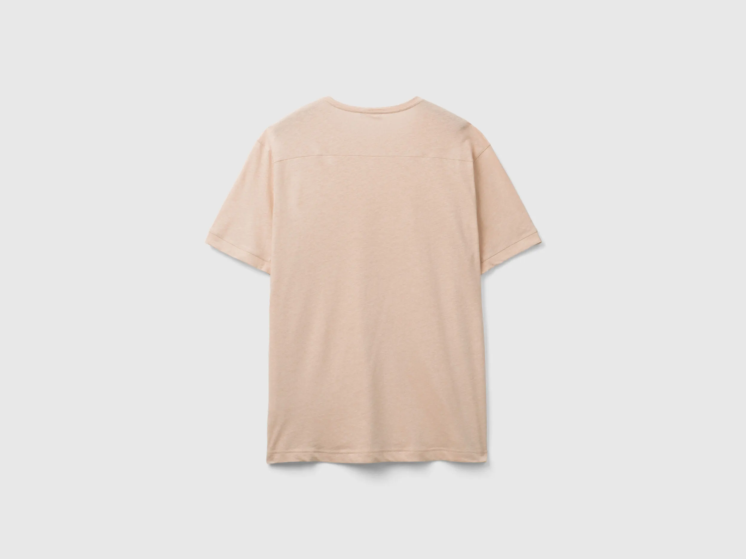 Camiseta de lino mixto con bolsillo