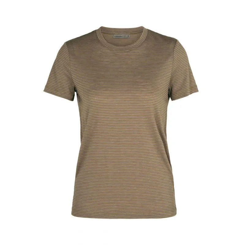 Camiseta de mujer Icebreaker Dowlas Crewe Stripe (Flint)