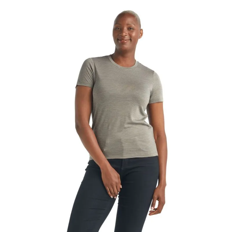 Camiseta de mujer Icebreaker Dowlas Crewe Stripe (Flint)