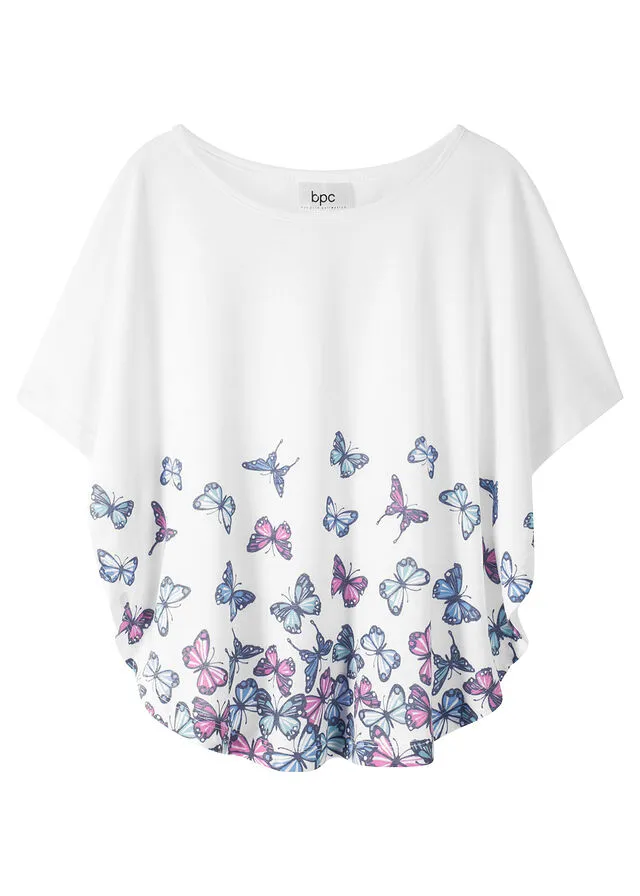 Camiseta de playa para niña Blanco estampado