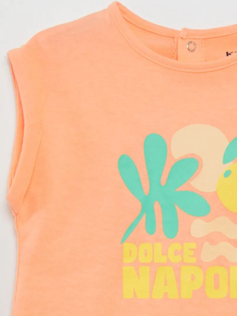CAMISETA ESTAMPADA  GRAFIK EDITION  NARANJA