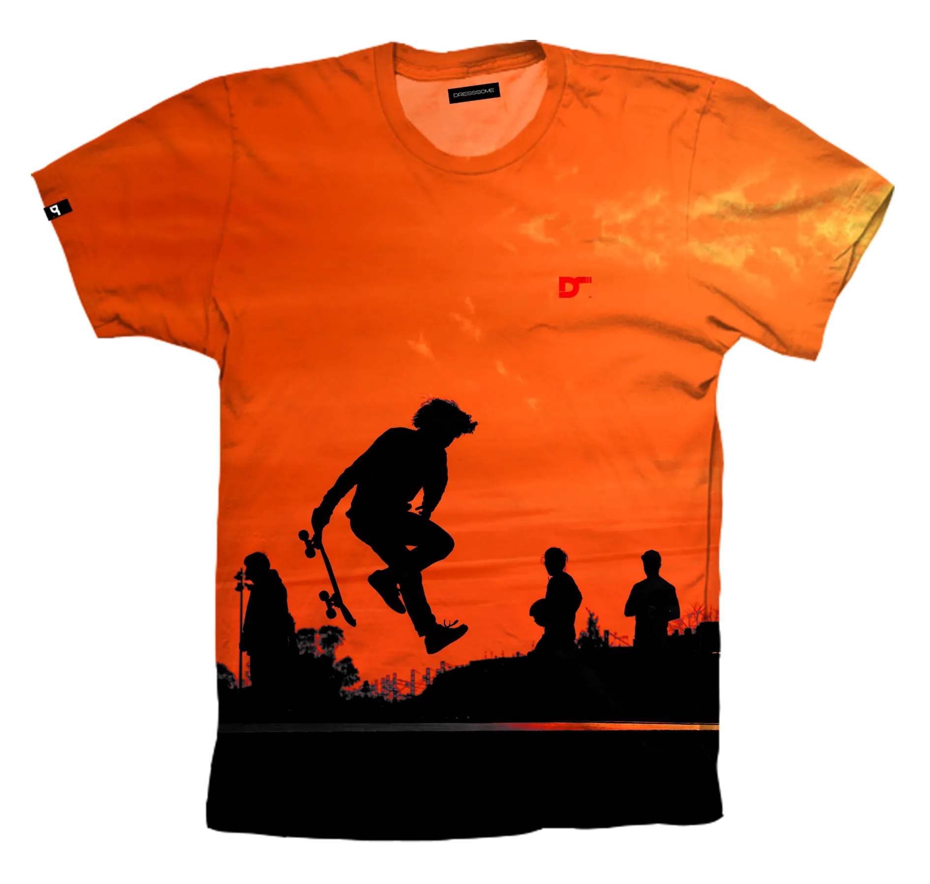 Camiseta Full Print – Skate Siluet Orange