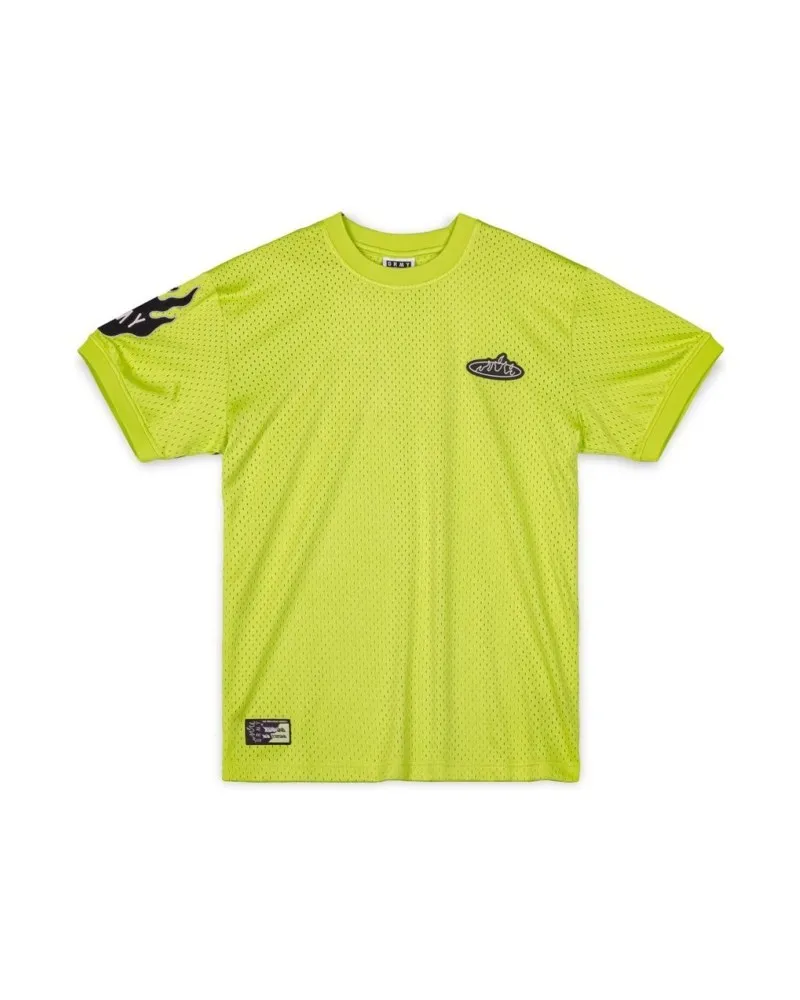 Camiseta grimey verde cloven tongues mesh tee fluor lime