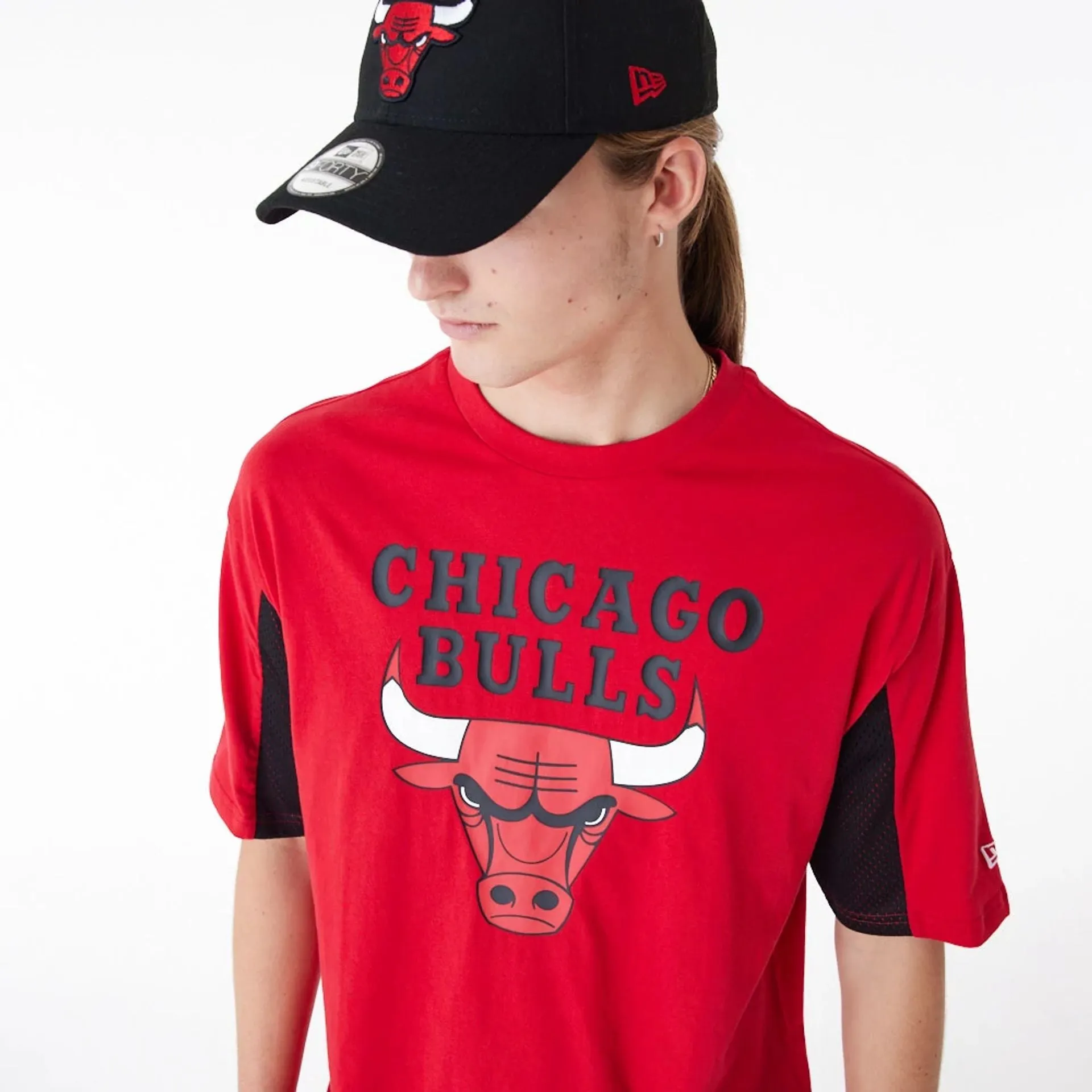 Camiseta Oversized Chicago Bulls NBA Mesh Panel