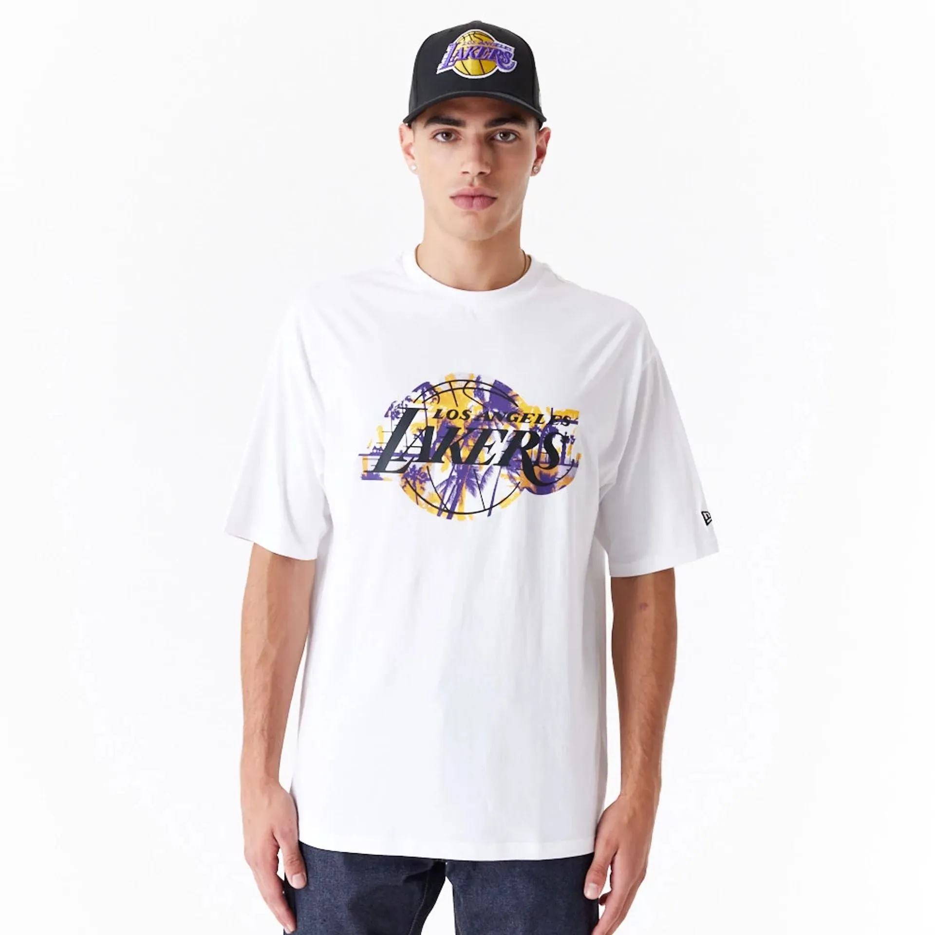 Camiseta Oversized LA Lakers NBA Large Infill
