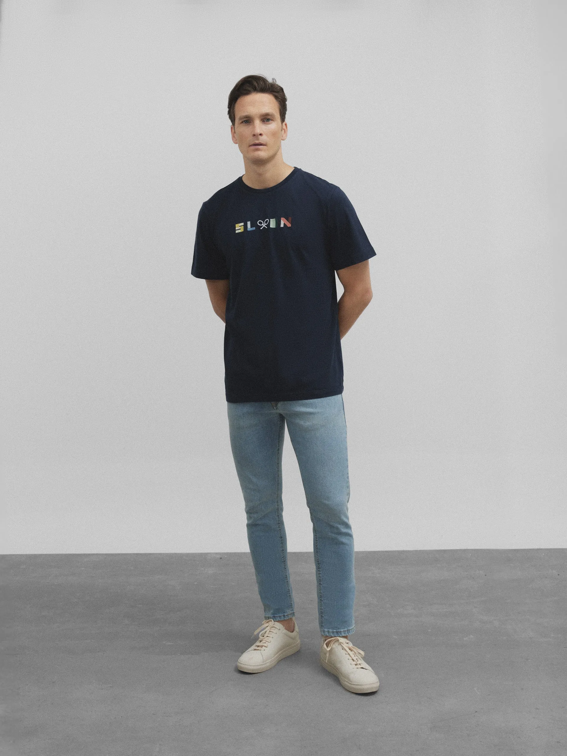 Camiseta SLBN azul marino