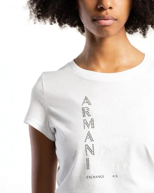 camiseta slim fit Armani Exchange 3DYT05 Blanco