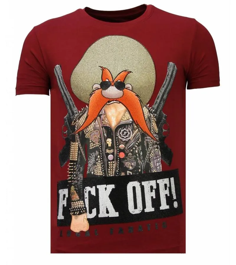 CAMISETAS  BANDIT CHIEF  RHINESTONE CAMISETAS   BURDEOS