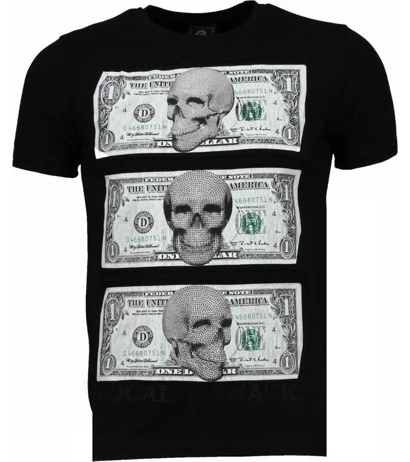 CAMISETAS  BETER HAVE MY MONEY RHINESTONE CAMISETAS PERSONALIZADAS  NEGRO