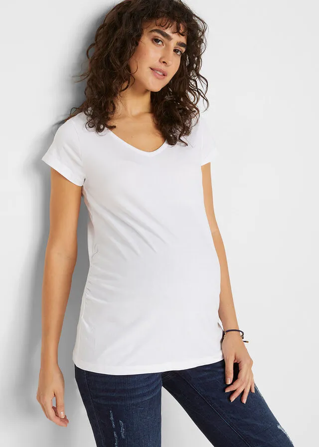 CAMISETAS BáSICAS PREMAMá (2 UNIDADES) NEGROBLANCO