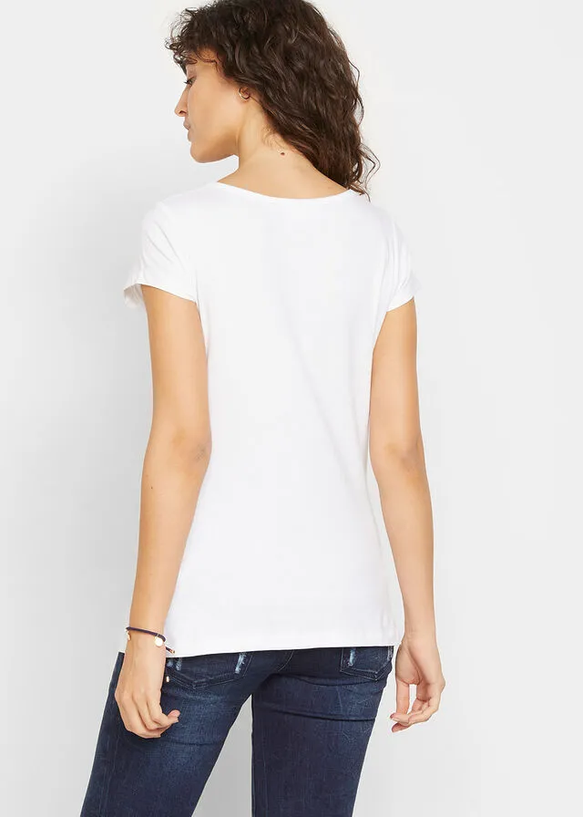 CAMISETAS BáSICAS PREMAMá (2 UNIDADES) NEGROBLANCO