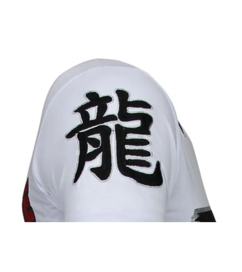 CAMISETAS  FIGHTER LEGEND  RHINESTONE CAMISETAS   BLANCO