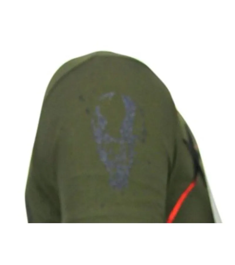 CAMISETAS  GOD OF WAR  RHINESTONE CAMISETAS  VERDE