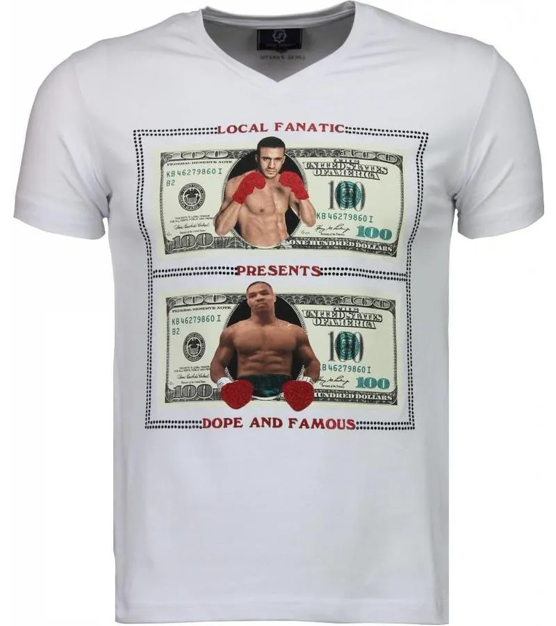 CAMISETAS  GOLDEN BOY VS IRON MIKE  CAMISETAS PERSONALIZADAS  BLANCO