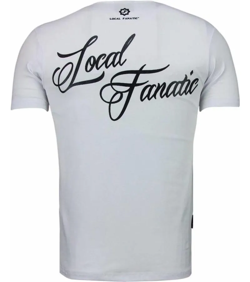 CAMISETAS  HOLY MARY RHINESTONE CAMISETAS PERSONALIZADAS  BLANCO