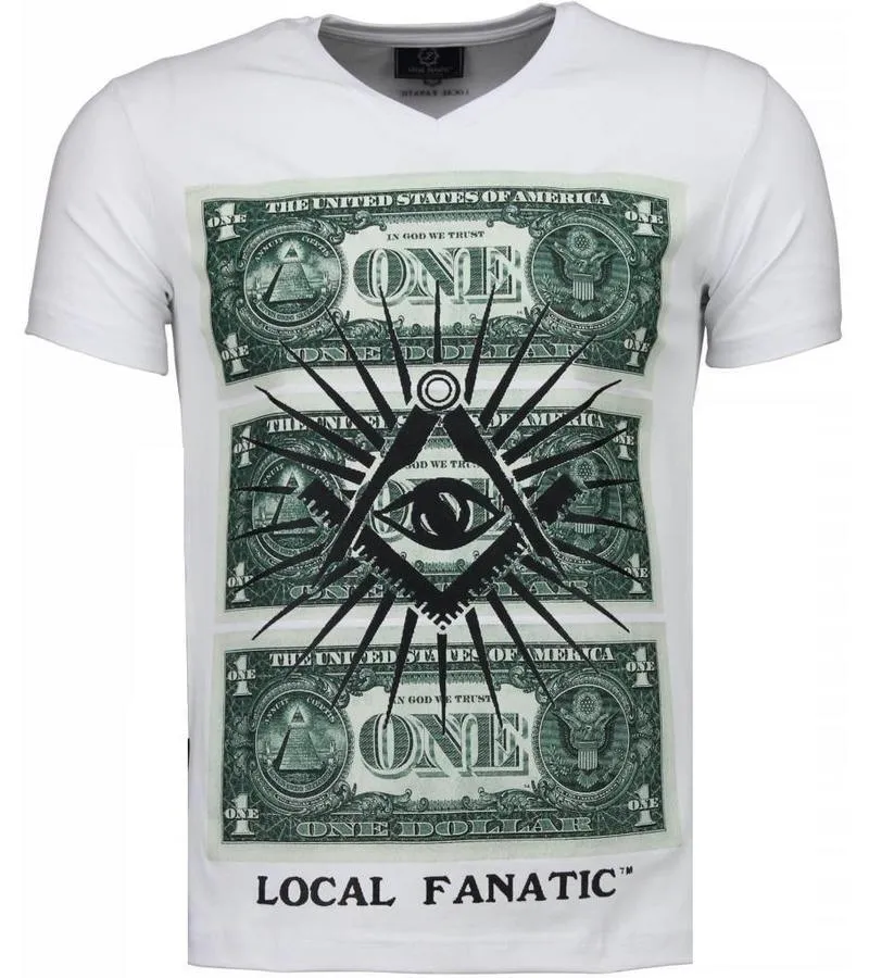 CAMISETAS  ONE DOLLAR EYE CAMISETAS PERSONALIZADAS  BLANCO